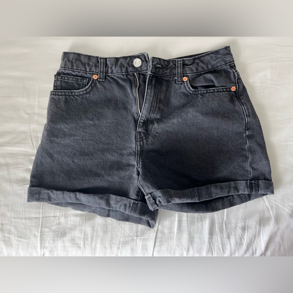 Mango Gray Denim Shorts